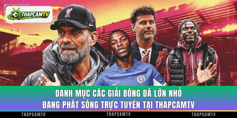 Danh mục các giải bóng đá lớn nhỏ đang phát sóng trực tuyến tại ThapcamTV