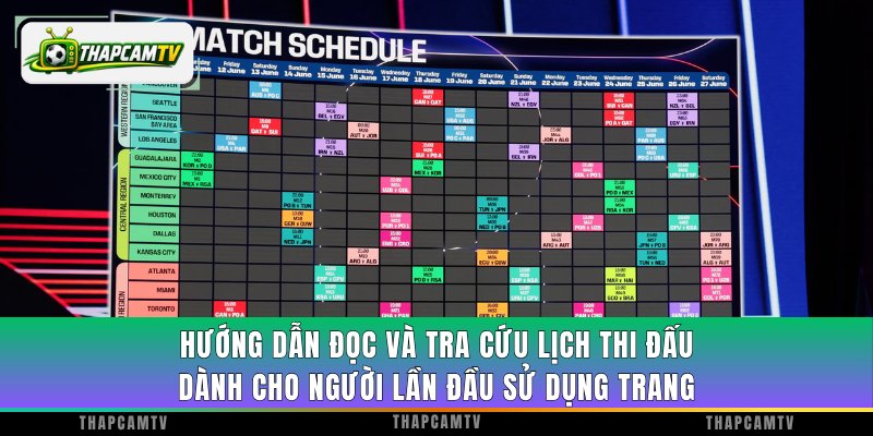 Hướng dẫn đọc và tra cứu lịch thi đấu dành cho người lần đầu sử dụng trang
